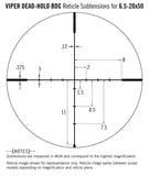 Vortex Viper 6.5-20x50mm Dead-Hold BDC, PA, 30mm