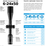 NEW Zeiss Conquest V4 6-24x50 ZBi  Illuminated Reticle